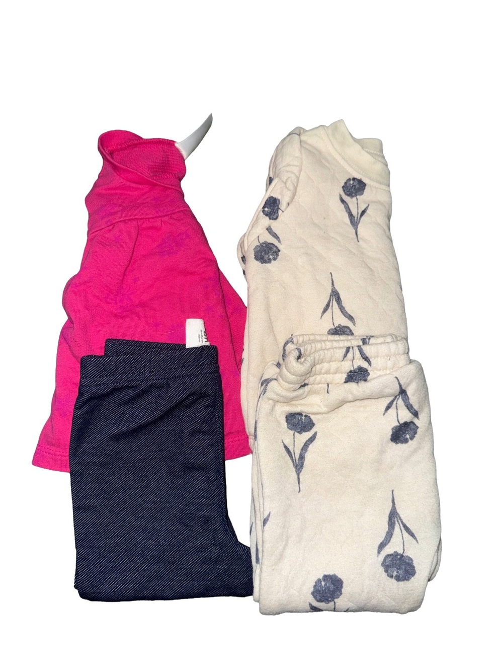 Carter’s Baby Girl 6M Outfit Bundle 2 Sets Floral Pink Top Jeggings